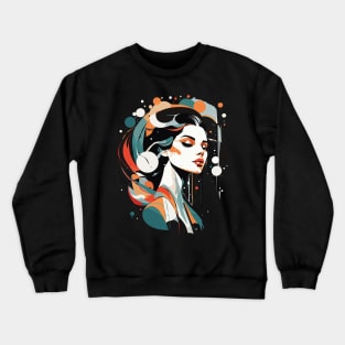 Abstract retro woman art Crewneck Sweatshirt